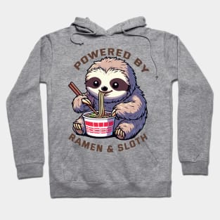 Powered By Ramen And Sloth Hoodie